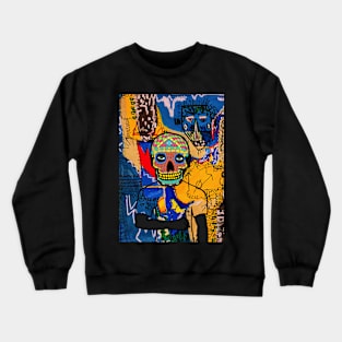 Dive into Street Art - A MaleMask NFT with MexicanEye Color and GrayItem Crewneck Sweatshirt